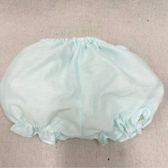 Vintage 80s Ruffled Peter Pan Collar Baby Dress & lined bloomer set 3-6 months - Picture 15 of 15